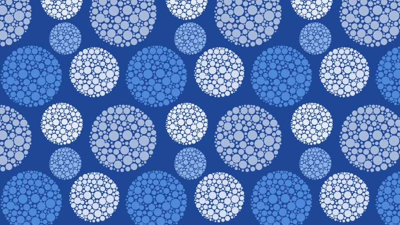 Blue Seamless Dotted Circles Pattern