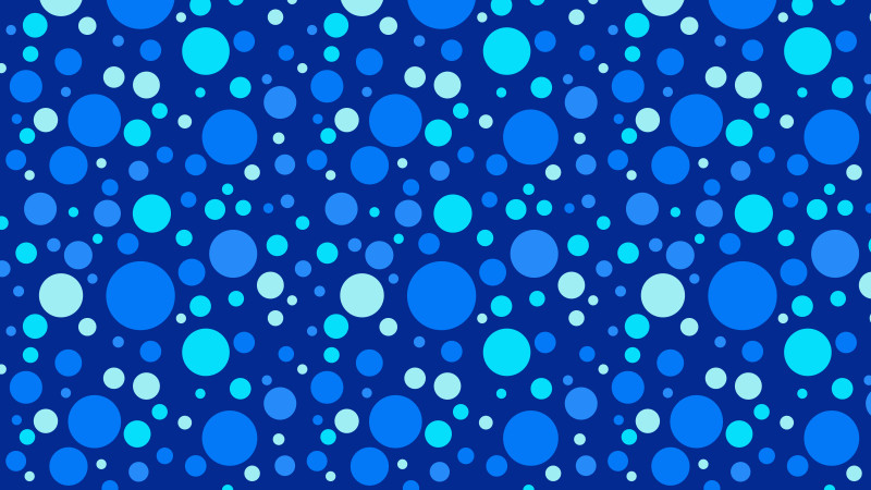 Cobalt Blue Random Circles Dots Background Pattern