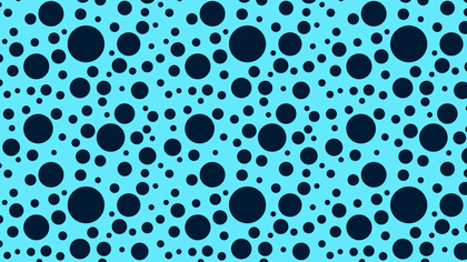 Blue Seamless Random Circle Dots Pattern Background