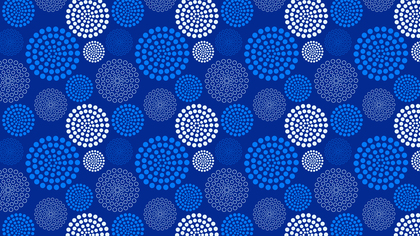 Cobalt Blue Dotted Concentric Circles Pattern Background