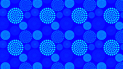 Cobalt Blue Seamless Dotted Concentric Circles Background Pattern