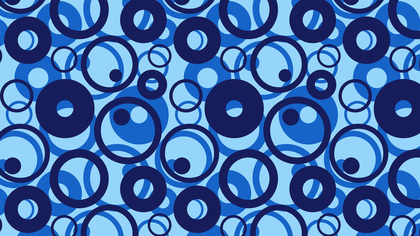 Blue Seamless Overlapping Circles Pattern