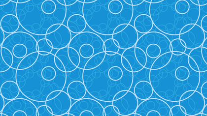 Blue Overlapping Circles Pattern Background Vector Illustration