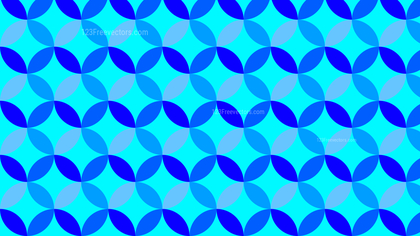 Blue Overlapping Circles Pattern Background