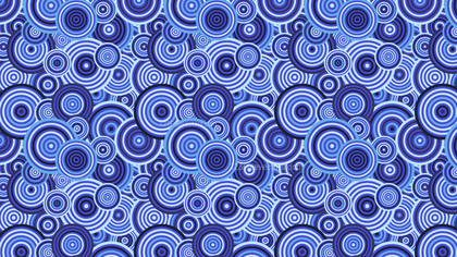 Blue Seamless Overlapping Concentric Circles Pattern Background