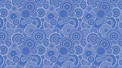 Blue Seamless Overlapping Concentric Circles Background Pattern