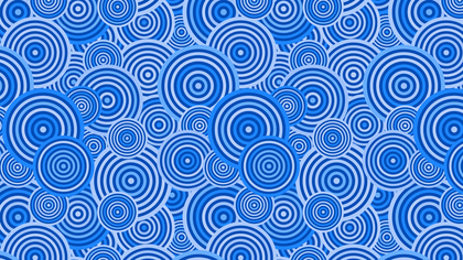 Blue Overlapping Concentric Circles Pattern Background Vector Graphic