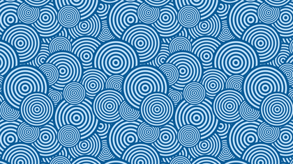 Blue Overlapping Concentric Circles Background Pattern Vector Image