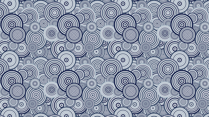 Blue Seamless Overlapping Concentric Circles Pattern Illustrator
