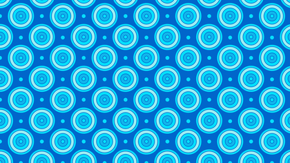 Blue Concentric Circles Pattern Vector Graphic