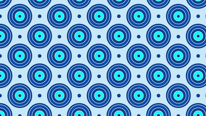 Blue Seamless Concentric Circles Background Pattern Vector Art
