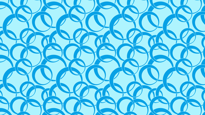 Blue Seamless Overlapping Circles Pattern Illustration