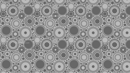 Grey Seamless Circle Pattern Design