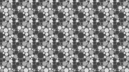 Grey Seamless Random Circle Dots Background Pattern