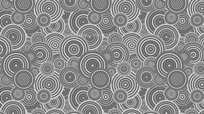 Grey Seamless Overlapping Concentric Circles Pattern Vector