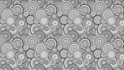 Grey Seamless Overlapping Concentric Circles Pattern Background Vector Art