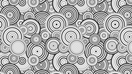 Grey Overlapping Concentric Circles Pattern