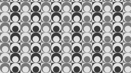Grey Seamless Geometric Retro Circles Pattern Background Vector Art