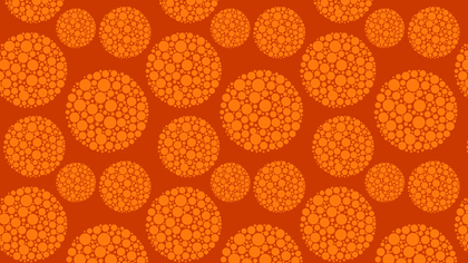 Orange Seamless Dotted Circles Pattern Illustrator
