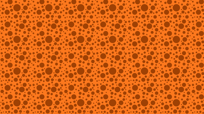 Orange Random Circles Dots Pattern Illustration