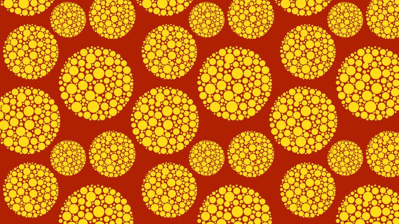Orange Dotted Circles Pattern
