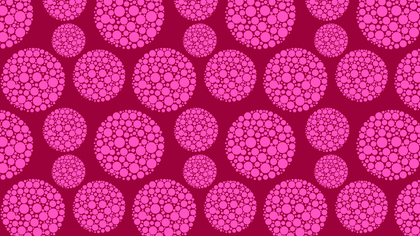 Pink Seamless Dotted Circles Pattern Background
