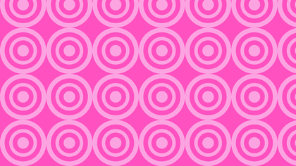 Rose Pink Concentric Circles Pattern Background
