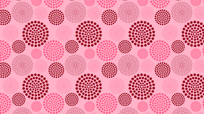 Pink Seamless Dotted Concentric Circles Pattern