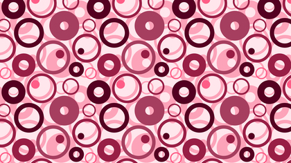 Pink Overlapping Circles Background Pattern Vector Graphic