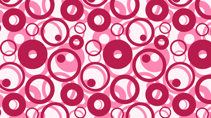 Pink Seamless Overlapping Circles Pattern Vector Image