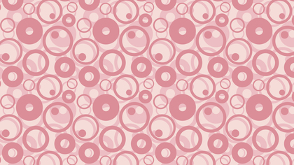 Pink Seamless Overlapping Circles Pattern Background Illustrator