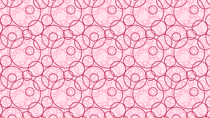 Pink Seamless Overlapping Circles Background Pattern Vector Illustration