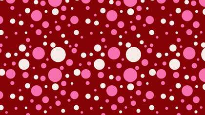 Pink Seamless Random Circle Dots Pattern