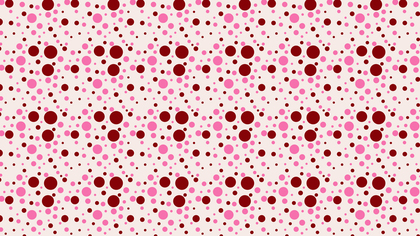 Pink Seamless Random Circle Dots Pattern Background