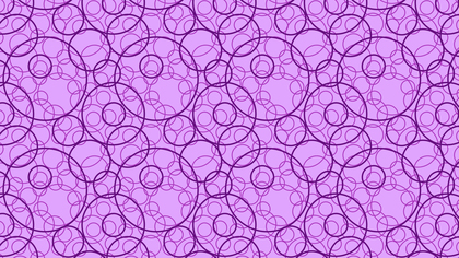 Lilac Seamless Overlapping Circles Pattern Background