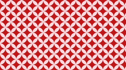 Red Overlapping Circles Background Pattern Illustrator
