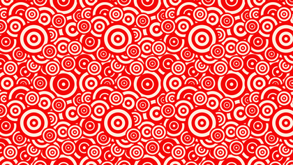 Red Seamless Overlapping Concentric Circles Pattern Background