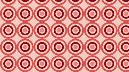 Red Retro Circles Pattern