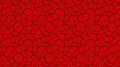 Red Seamless Geometric Overlapping Concentric Circles Pattern Graphic