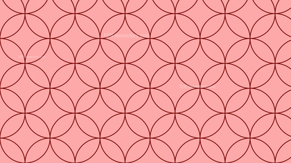Red Seamless Overlapping Circles Background Pattern
