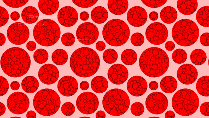 Red Dotted Circles Pattern Background