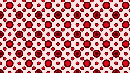 Red Seamless Geometric Circle Pattern Vector Art
