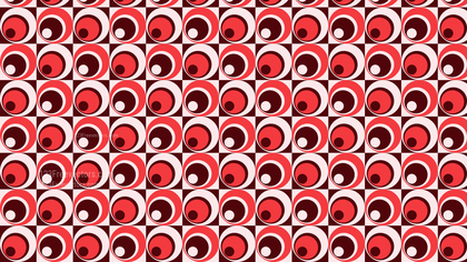 Red Seamless Geometric Circle Pattern Image