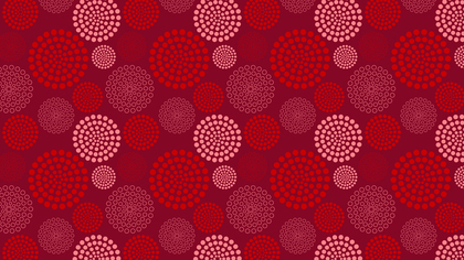 Dark Red Seamless Geometric Dotted Concentric Circles Pattern Vector Illustration