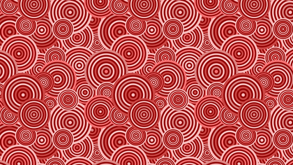Red Seamless Overlapping Concentric Circles Pattern Background