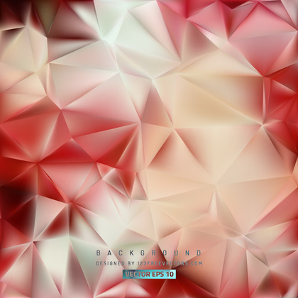 Abstract Red Beige Geometric Polygon Background