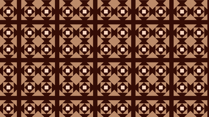Dark Brown Seamless Geometric Square Pattern Illustration