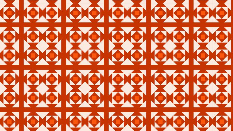 Orange Seamless Geometric Square Pattern Background