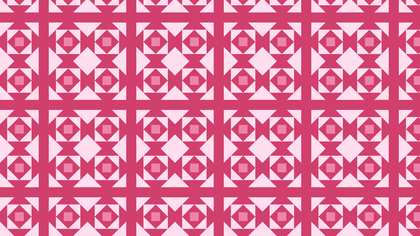 Pink Seamless Geometric Square Background Pattern Vector Illustration