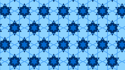 Blue Star Pattern Background Vector Illustration